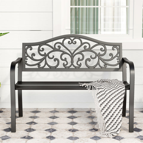 Black Outdoor Bench Set - Built to Last and Easy to Assemble