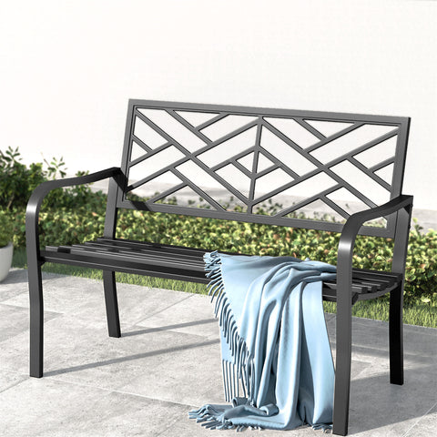 Black Outdoor Bench Set - Built to Last and Easy to Assemble