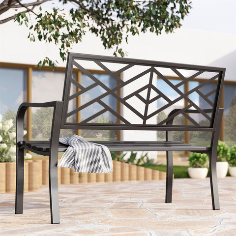 Black Outdoor Bench Set - Built to Last and Easy to Assemble