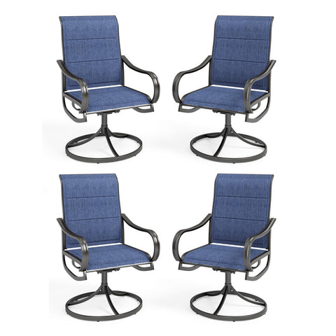 Patio Textilene Swivel Chair Outdoor Dining Set