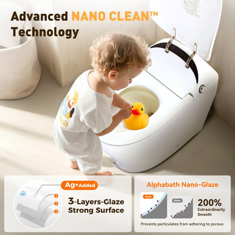 TSUNAMI FLUSH One Piece Smart Bidet Toilet With Unique Health Care Wash Mode