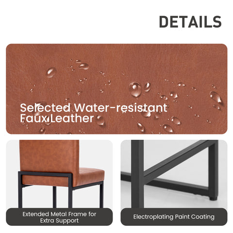 24 Inch Counter Height PU Leather Bar Stool with Backrest
