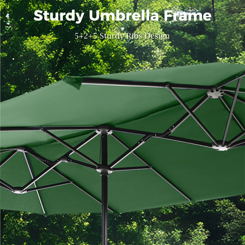 13ft Large Double-Sided Outdoor Patio Umbrella