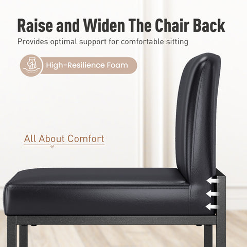 24 Inch Counter Height PU Leather Bar Stool with Backrest