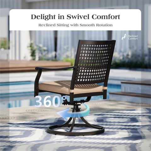 Patio Metal Dining Chairs for Garden Backyard