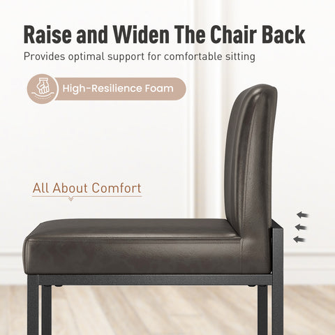 24 Inch Counter Height PU Leather Bar Stool with Backrest