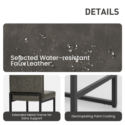 24 Inch Counter Height PU Leather Bar Stool with Backrest