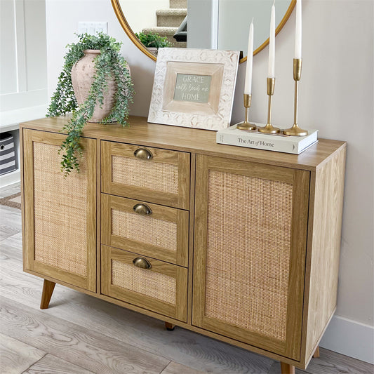 Natural Rattan Storage Cabinet and Chest of Drawers