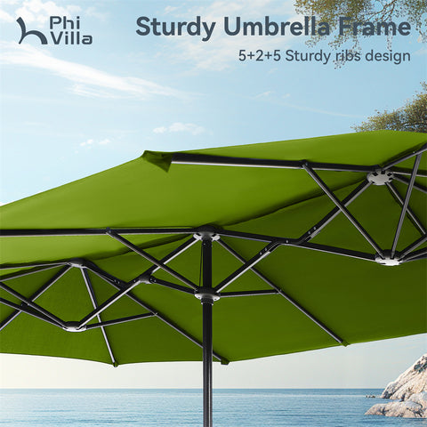 13ft Large Double-Sided Outdoor Patio Umbrella