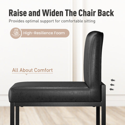 24 Inch Counter Height PU Leather Bar Stool with Backrest