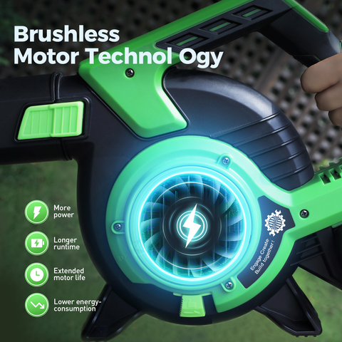 Powerful 40V Brushless 3 in 1 Leaf Blower and Mulcher with 4.0Ah Battery