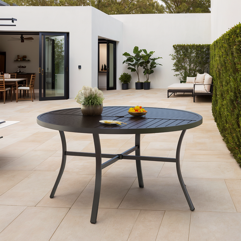 42" & 54" Geometric Stamped Patio Dining Round  Table