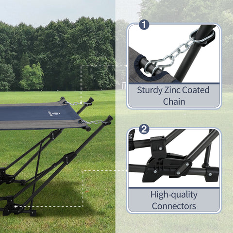 Portable Hammock Bed with Stand for Patio, Backyard, Garden and Beach