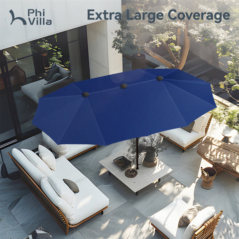 13ft Large Double-Sided Outdoor Patio Umbrella