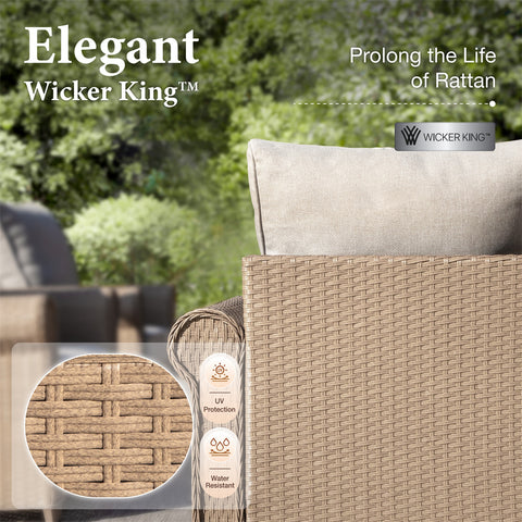 2-Pack Outdoor Wicker Club Lounge Sofa Chairs