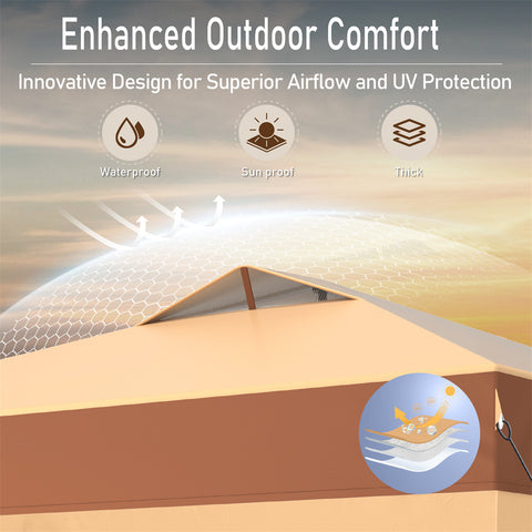 10'x10' Pop-up Tent with Vents Top for Camping Party and Barbecue
