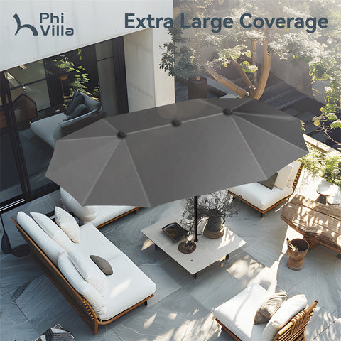 13ft Large Double-Sided Outdoor Patio Umbrella