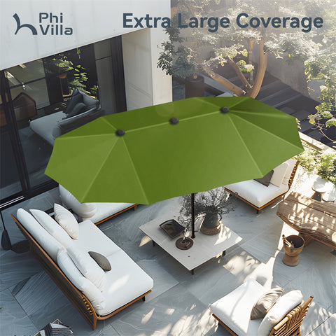 13ft Large Double-Sided Outdoor Patio Umbrella