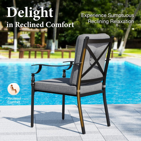 Vintage American Patio Dining Fixed & Swivel Chairs