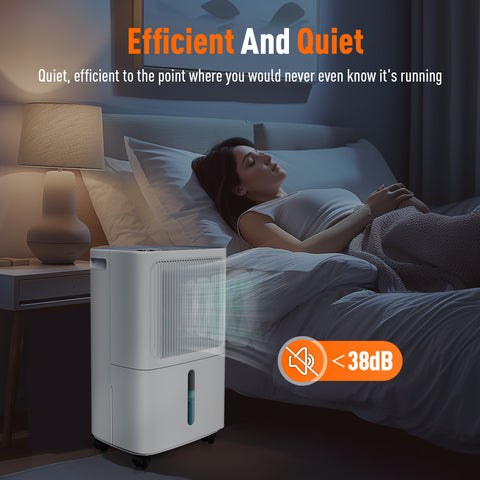 High Efficiency Home Dehumidifier with 3 Modes for Large Room