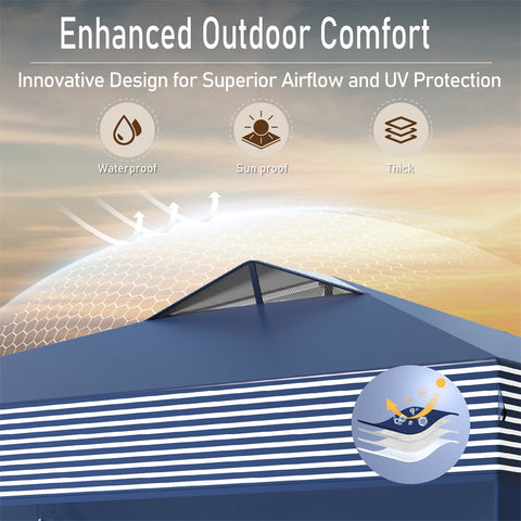 10'x10' Pop-up Tent with Vents Top for Camping Party and Barbecue