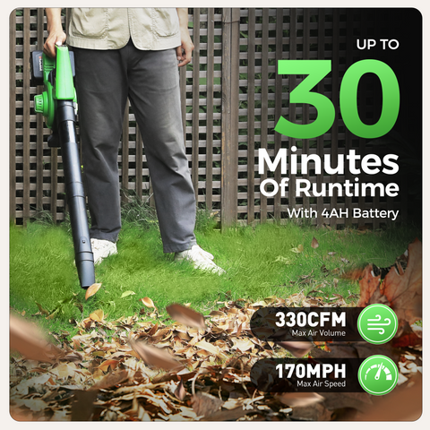 Powerful 40V Brushless 3 in 1 Leaf Blower and Mulcher with 4.0Ah Battery