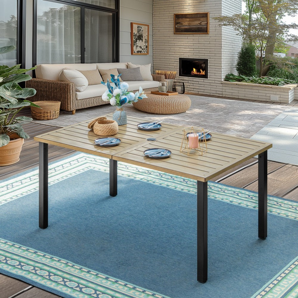 60"*36" Wood-grain outdoor table