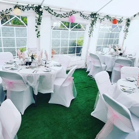 16'x32' Scalloped Valance Party Tent Canopy Shelter with Heavy Duty Design (Includes Carry Bag)