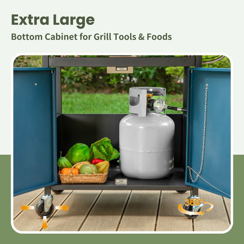 4-Burner Propane BBQ Grill with Side Burner for Outdoor Cooking