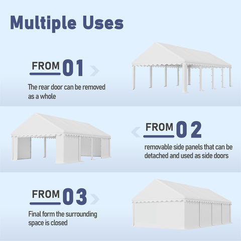 Party Tent Outdoor Gazebo Wedding Canopy with Multi-purpose