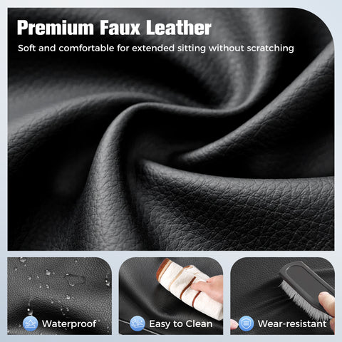 Ergonomic PU Leather Office Chair with Soft Upholstered Armrest