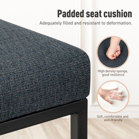 24 Inch Counter Height Bar Stool Chenille Upholstered with Backrest- Set of 4