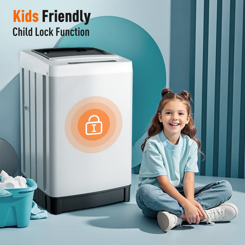 Portable Full-Automatic Washing Machine for Apartments, Dorms and RVs