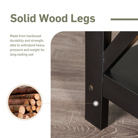 Black End Table Side Table for Living Room, Set of 2
