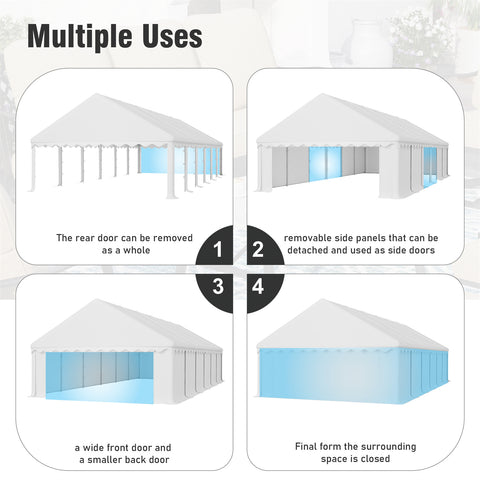 Party Tent Outdoor Gazebo Wedding Canopy with Multi-purpose