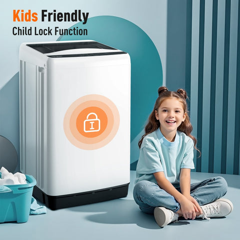 Portable Full-Automatic Washing Machine for Apartments, Dorms and RVs
