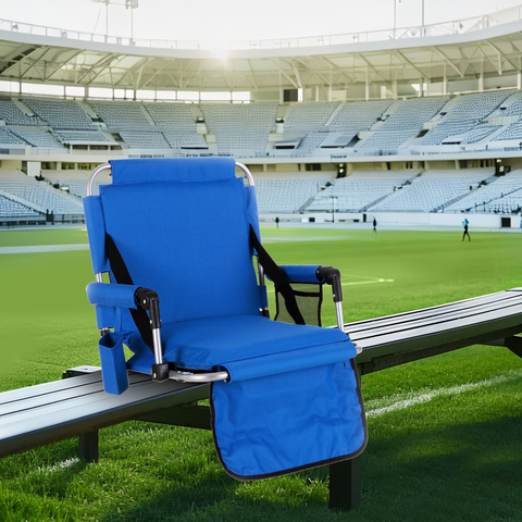 Folding Stadium Seat Chair for Bleachers with Back & Arm Rest, 2 Pieces