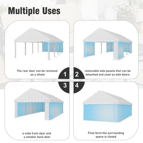 Party Tent Outdoor Gazebo Wedding Canopy with Multi-purpose