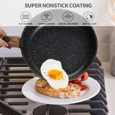 Kitchen Academy Granite Detachable Handle Induction Cookware Set