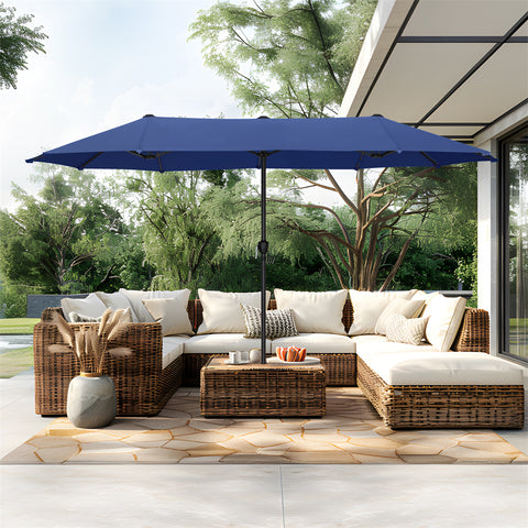 13ft Large Double-Sided Outdoor Patio Umbrella