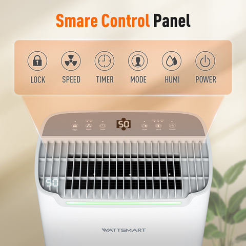 High Efficiency Home Dehumidifier with 3 Modes for Large Room