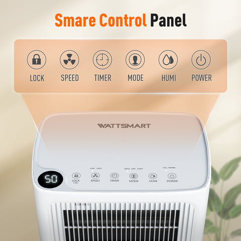 High Efficiency Home Dehumidifier with 3 Modes for Large Room