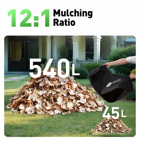 Powerful 40V Brushless 3 in 1 Leaf Blower and Mulcher with 4.0Ah Battery