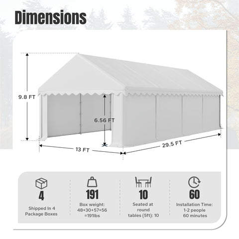 Party Tent Outdoor Gazebo Wedding Canopy with Multi-purpose