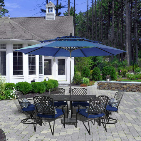 10ft 3 Tier Auto-tilt Patio Umbrella Outdoor Double Vented Umbrella