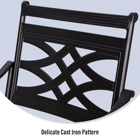 PHI VILLA 46"Classic Pattern Back High Bar Stool