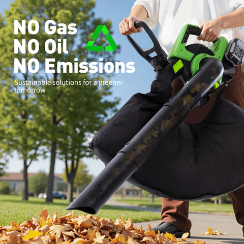 Powerful 40V Brushless 3 in 1 Leaf Blower and Mulcher with 4.0Ah Battery