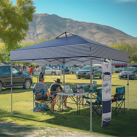 10'x10' Pop-up Tent with Storage Bag and Roller Bag for Camping Party and Barbecue