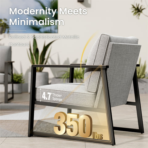 5-Seater Modern Textilene and Metal Outdoor Conversation Sofa Set