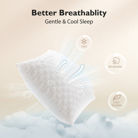 Adjustable Shredded Memory Foam Pillow for Neck and Shoulder Support, Set of 2